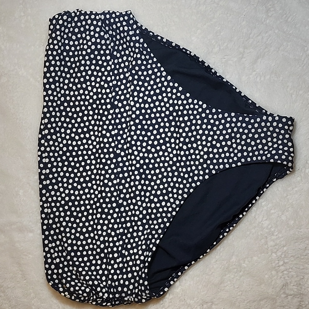 Boden Polka Dot High-Waisted Bikini Bottom Size 10